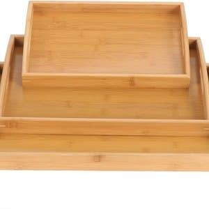 Coolty Bamboo Serving Platters Set