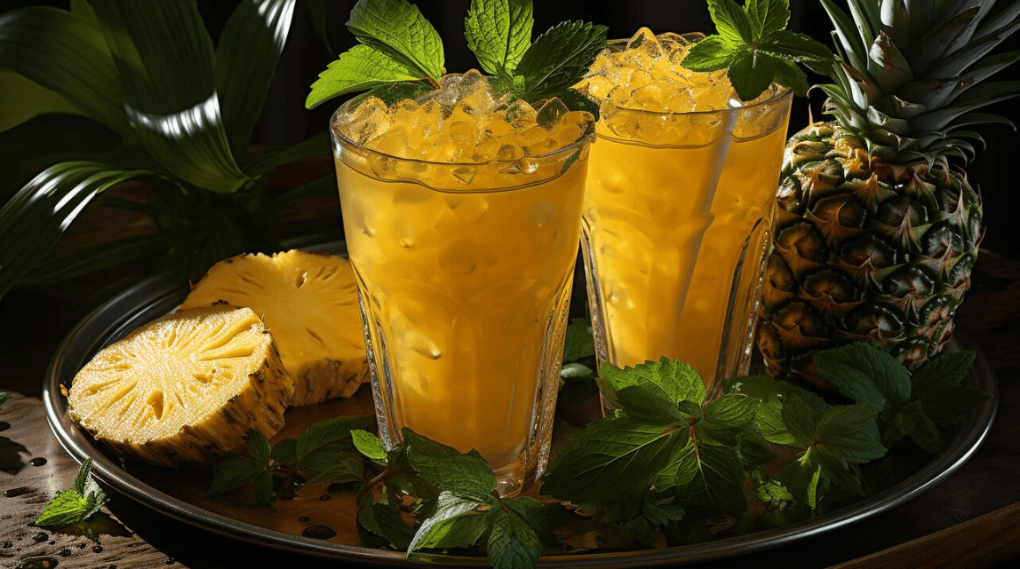 Mango &amp; pineapple mojito